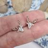Pendientes Cao Shi con incrustaciones geométricas de circón y cervatillo, pendientes navideños de moda para mujer, pendientes de colocación exquisitos