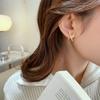 Pendientes de plata S925 para mujer, exquisitos pendientes de perla pequeños, elegantes y de alta calidad, de verano, con sensación cruzada, nuevos.