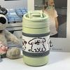 Taza Aislada para Cachorro Nueva Taza de Acero Inoxidable 304 con Pajita de Aspecto Elegante Simple Nicho Linda Taza de Agua para Niños