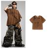 Ropa de Performance Hip-Hop para Niños, Set de Batería Hip Hop para Niños, Pantalones Cargo Camuflados, Traje de Camiseta Retro Genial y Atractivo para Niño