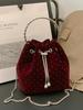 Bolso de Mujer de Comercio Exterior 2026 Nuevo Modelo Simple Casual Bolso Cubo con Cadena de Moda de Alta Calidad Bolso de Hombro Cruzado de Nicho