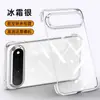 Novo modelo de capa de celular transparente, magnética e galvanizada, adequada para Huawei Pura X View, com suporte giratório e proteção anti-queda