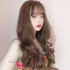 Peluca para Mujer, Cabeza Completa, Cabello Largo Rizado, Ondas Grandes, Rostro Redondo, Peluca Natural de Cabeza Completa, Estilo Coreano, Estilo de Celebridad de Internet