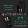 American Standard con interruptor impermeable, cable de extensión corto y resistente de 1875 W, color negro, Tian Tai