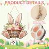Transfronterizo Nuevo Conejo de Pascua de Madera Corona Artificial Decoraciones para Colgar en la Puerta Disfraz de Fiesta Navideña Regalos Navideños