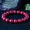 Pulsera de cuentas redondas de cinabrio con cuentas de Buda de productos genuinos naturales Town Surprise, pulsera unisex con arena dorada púrpura imperial de alto contenido para hombres y mujeres