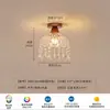 Luminária de Teto com Franja de Cristal em Madeira Maciça com Luz de Três Cores para Hall de Entrada, Corredor e Passagem, Iluminação Decorativa Moderna Minimalista para Casa em Zhongshan