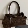 Bolso Estampado de Leopardo para Mujer Gran Capacidad Nuevo 2025 Otoño e Invierno Casual Diseño de Nicho Bolso de Hombro Único Bolso Tote para Viajar