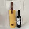 Bolsa de fieltro para vino, Bolsa de regalo de vino tipo cepillo, Bolsa individual portátil, Se puede imprimir con logo