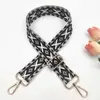 Estilo Nuevo Transfronterizo 3.8cm Estilo Étnico Correa Ancha para Hombro con Bordado de Patrón de Diamantes, Accesorio de Bolso tipo Lanyard con Correa Larga Cruzada