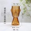 Vaso de Vidro Moderno Simples com Rosto Humano Personalizado para Sala de Estar Decorações Criativas para Bancada Flores e Plantas Verdes Hidropônicas