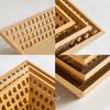 Cesto de frutas de bambu oco suporte de exibição de frutas de pão de madeira cesto de armazenamento bandeja armazém