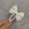 Pinza para el pelo original de estilo coreano para niña pequeña, con lazo de encaje blanco, pinza BB, pinza lateral, flequillo, accesorios para el cabello