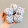 Scrunchie de Renda com Flor e Fita para Cabelo Infantil 2025 Novo Estilo Prendedor de Coque para Meninas Acessório de Cabelo Elástico para Bebês