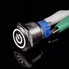 Interruptor de botón metálico con luz 16/19/22mm impermeable acero inoxidable autoblocante/reinicio pulsador luz indicadora de encendido