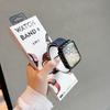 Adequado para iwatch Silicone Magnetic Buckle Strap Apple Carbon Fiber Pattern Apple Ultra49 Strap Case Set