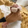 Botas de Nieve para Mujer Nuevas de Invierno con Suela Gruesa, hasta la Pantorrilla, Forro de Piel, Uso Bidireccional, Extra Cálidas y Gruesas, Zapatos de Algodón para Nieve del Noreste