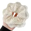 Scrunchie de Bolinhas de Alto Padrão Estilo Francês, Elástico de Renda Versátil para Mulheres, Adequado para Penteados de Coque, Acessório de Cabelo