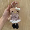 Al por mayor Lindo Gatito de Piernas Largas Colgante de Peluche Vestido Falda Disfraz Ropa de Bebé Estilo Ins Colgante de Muñeca Llavero