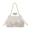 Bolso Cheongsam Estilo Nuevo, Bolso Bordado Estilo Chino para Mujer, Bolso de Mano Cruzado Retro Chino, Versátil Bolso de Noche con Perlas