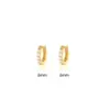 Wish Transfronteiriço Novo Produto Pequenos Frescos Redondos Compactos Brincos Modernos Estilo Coreano Design Simples Fileira de Diamante Zircônia Brincos