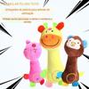 Brinquedos para animais de estimação direto da fábrica desenho animado fofo voz macaco porco veado pelúcia molares de mordida quebra-cabeça brinquedos para cachorro atacado