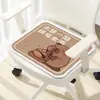 Cojín de felpa cálido con estampado de texto creativo para silla de oficina, cojín suave para sentarse durante mucho tiempo, cojín refrescante