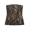 Atacado transfronteiriço 2026 Moda casual europeia e americana justa com estampa de leopardo top tubinho + calça comprida conjunto feminino L28748
