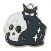 Transfronterizo 125 Goteo de aceite Fantasma de Halloween Calavera Murciélago Muerte Colgante DIY Pulsera Llavero Colgante de Joyería