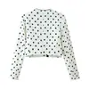 Blazer Versátil de Moda de Lunares Estilo Francés Popular en Aliexpress Europeo y Americano Transfronterizo para Mujer