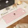 Alfombrilla de ratón estilo crema para niñas, alto valor estético, alfombrilla extragrande antideslizante para escritorio de teclado de computadora, alfombrilla de escritorio estilo Ins para oficina