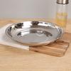 Aço inoxidável 304 disco raso prato prato de jantar de disco profundo 14-26 cm de espessura bandeja de jardim de infância atacado