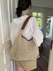 2026 Nueva Bolsa Tejida de Paja Estilo Coreano Estilo Pastoral Bolso Tote de Gran Capacidad Moda Versátil Bolsa Tejida de Celebridad de Internet para Mujeres