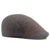 Gorra de invierno de algodón para hombre, gorra de visera gruesa para anciano, cálida, sombrero forward de algodón, boina sencilla casual, sombrero de comercio exterior