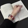 Adequado para Pulseira de Relógio Xiaomi Mi Band 11 Cravejada com Diamantes, Moda Outono e Inverno Novo Estilo 8ª Geração Pulseira de Couro com NFC para Meninas