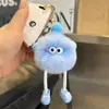 Pingente de bolsa bola de carvão pequena de pelo de coelho rex no atacado, decoração de boneco elfo para mochila, chaveiro de carrinho de brinquedo de desenho animado