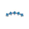 Pendientes de Aleación de Titanio F136 5 Circonitas Redondas Pequeño Creciente Espiral Interna Clavo para Hélice Auricular Clavo para Labio Joyería para Piercing Corporal G23 Titanio
