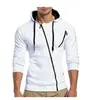 Características do suéter masculino com zíper inclinado Suéter cardigan masculino casual slim fit com capuz