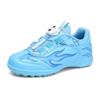 Zapatos de Fútbol para Niños con Hebilla Giratoria Nueva para Competición para Estudiantes de Primaria para Césped con Tacos Triturados Zapatos de Entrenamiento Planos con Tacos Triturados para Niñas