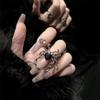 Anillo Araña de Moda Fresca Diablo para Mujer Ins Chaodong Gate Nuevo de Alta Calidad Combinable Lujo Ligero Celebridad de Internet Anillo de Apertura