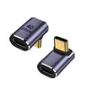Adaptador USB4.0 en ángulo de USB Tipo-C macho a hembra para portátil Thunderbolt 4 carga rápida de 100W 40Gbps