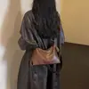 Bolsa Feminina Simples Retrô de Nicho Grande Capacidade de Ombro Estilo Coreano Tendência Bolsa de Ombro Moda para o Dia a Dia Bolsa Transversal