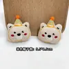 Chapéu de Aniversário Desenho Animado Boneca Urso Broche Acessórios Fofo Cachorro de Pelúcia Gato Acessórios DIY Acessórios de Roupa Bonecas