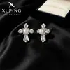 Xuping Joias Liga de Cobre Liga de Cobre Banho de Ouro Branco Brincos Design Versátil Leve Luxo para Mulheres Venda por Atacado
