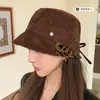 Sombrero de pescador retro con estampado de leopardo y retazos para mujer, adecuado para primavera, otoño e invierno, versátil, estiliza el rostro, protección solar, plegable, de ala ancha