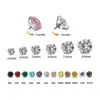 Aço de Titânio F136 Fundo de Tigela Pontiagudo Zircônia Cravejada com Garras 5A Titânio G23 Zircônia Cravejada com Garras Brincos de Lábio Piercing de Nariz Acessórios