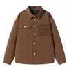 Nueva chaqueta 2026 para hombres y mujeres, moda casual de primavera y otoño, simple, con botones de letra, chaqueta tipo camisa, gabardina