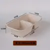 Caixa de Almoço Descartável Biodegradável de Polpa Leve para Salada Takeaway Caixa de Palha Polpa de Cana-de-Açúcar Caixa de Almoço Retangular Americana