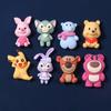 Lindo Animal de Dibujos Animados Oso Cerdito Conejo diy Pegamento Crema Funda para Teléfono Titular Horquilla Accesorios Resina Accesorios