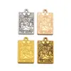 Al por mayor DIY aleación joyería accesorios cuadrado tarjeta de tarot colgante pulsera llavero colgante decorativo J502